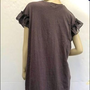 Snoopy cotton dress lace brown